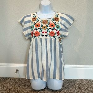 THML striped floral top